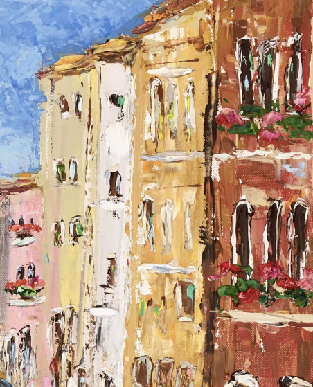 In Venice original painting by Vilma Gataveckienė. Urbanistic - Cityscape