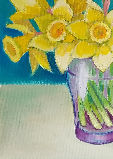 Daffodils original painting by Rima Rusinova. Flowers