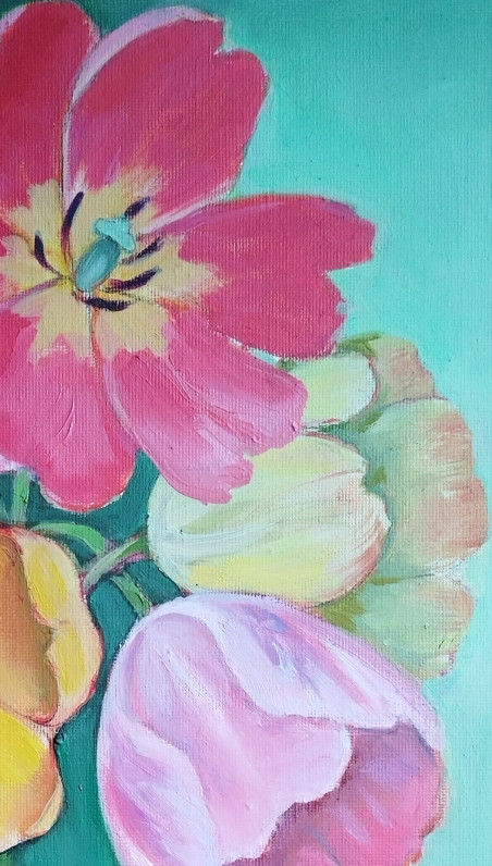 Tulips original painting by Rima Rusinova. Flowers