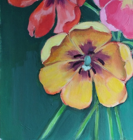 Tulips original painting by Rima Rusinova. Flowers