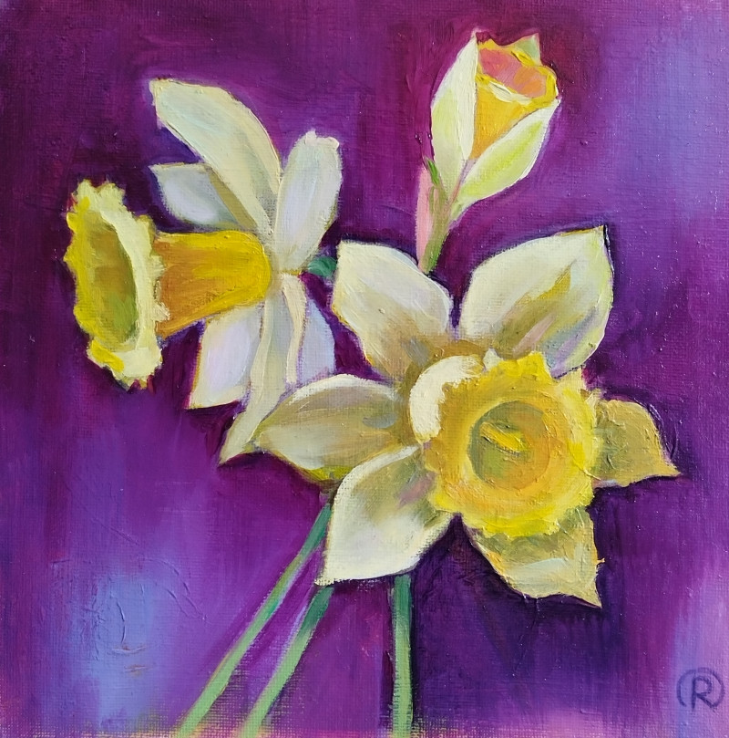 Untitled 2 original painting by Rima Rusinova. Flowers