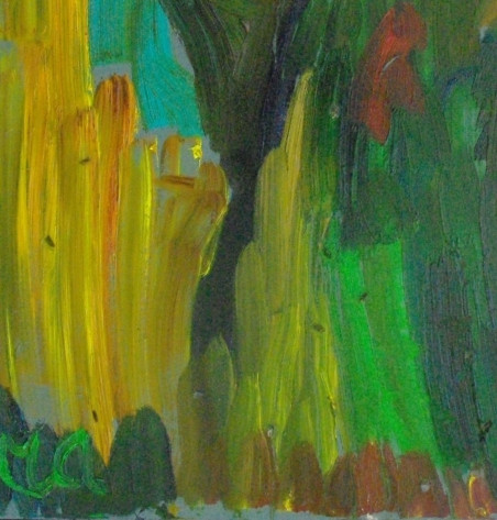 Oak Tree original painting by Romanas Averincevas. Abstract Paintings