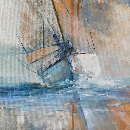 In the Rhythm of the Wind original painting by Daiva Rožukienė. Marine Art