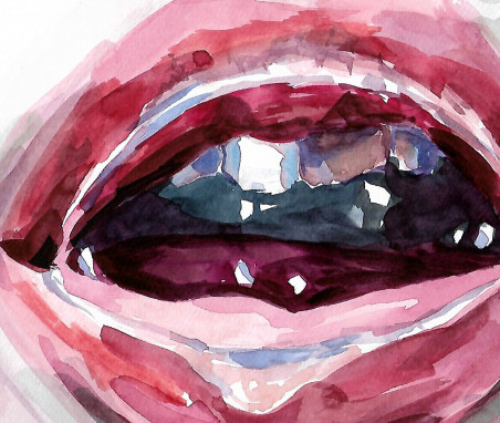 Spit Bubble original painting by Birutė Remeikytė. Contemporary Art