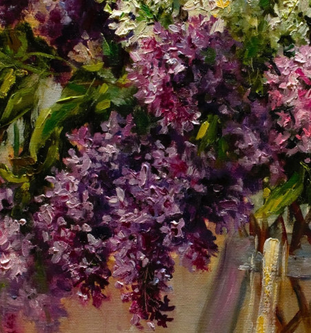 A Bouquet of Lilac original painting by Irma Pažimeckienė. Flowers