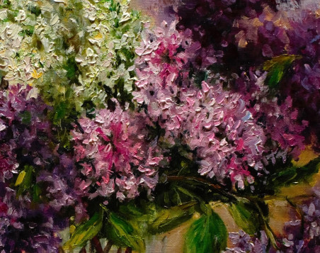 A Bouquet of Lilac original painting by Irma Pažimeckienė. Flowers