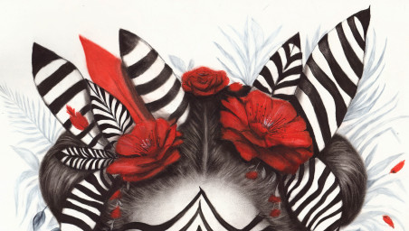 Zebra Woman original painting by Danguolė Šerstinskaja. Beauty Of A Woman