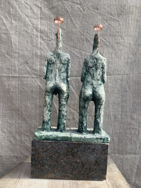 Kings. Barbora and Žygimantas original painting by Robertas Strazdas. Sculpture