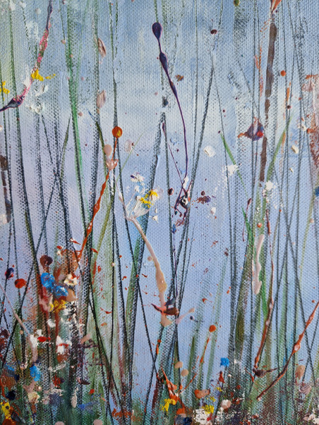 Meadows original painting by Laima Giedraitienė. Talk Of Flowers