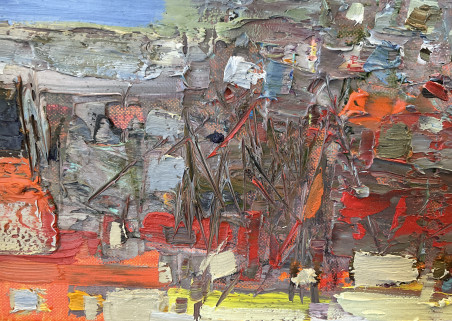 Composition original painting by Arvydas Kašauskas. Lithuanian Landscape Paintings