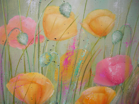 The Softness of Summer original painting by Viktorija Labinaitė. Flowers