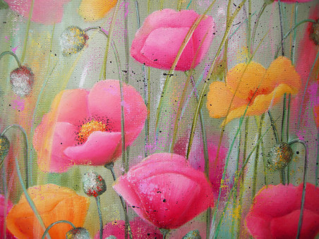 The Softness of Summer original painting by Viktorija Labinaitė. Flowers