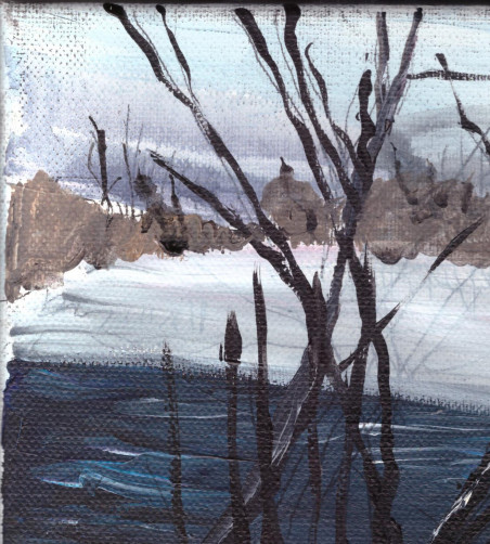 Winter Day original painting by Kristina Daniūnaitė. Miniature