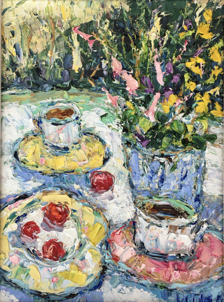 Still-life In the Garden original painting by Vilma Gataveckienė. Still-Life