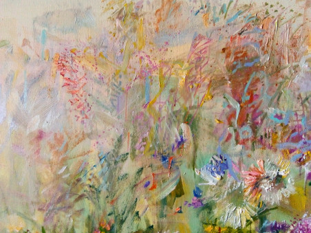 Midsummer Flowers original painting by Jonas Šidlauskas. Talk Of Flowers