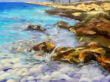 Sea. The Magic of the Greek Islands original painting by Rita Medvedevienė. Sea