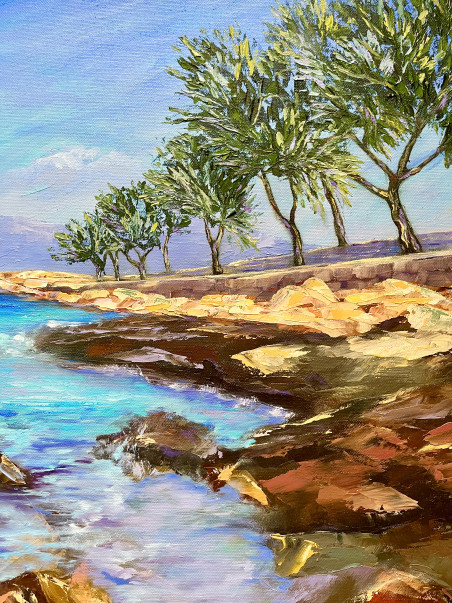 Sea. The Magic of the Greek Islands original painting by Rita Medvedevienė. Sea