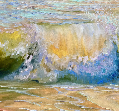 Sea heat original painting by Rita Medvedevienė. Sea