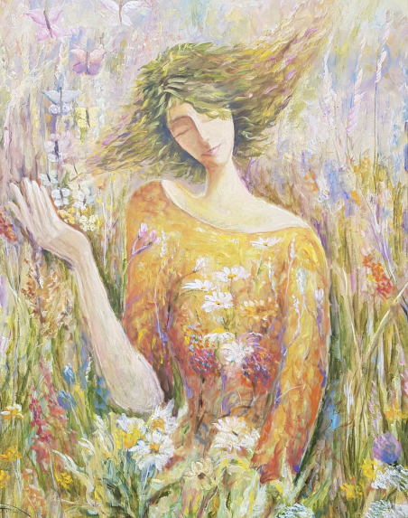 Her name is Meadow. Midsummer Dream original painting by Voldemaras Valius. Beauty Of A Woman