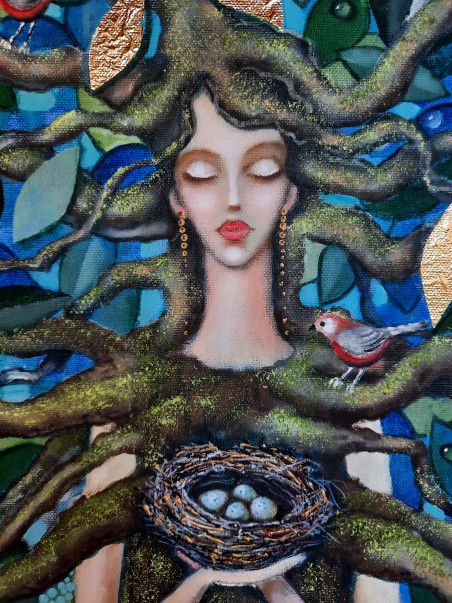 Whisper of the Forest original painting by Lina Alchimavičienė. Fantastic