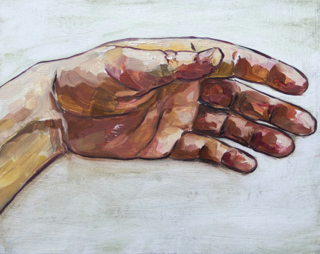 Hand Study / Diptych original painting by Birutė Remeikytė. Contemporary Art