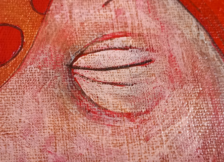 Kiss original painting by Rolana Čečkauskaitė. Beauty Of A Woman