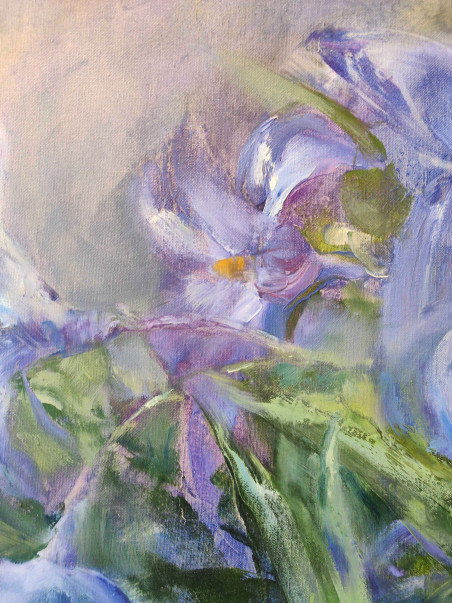 Irises original painting by Gitana Petronaitienė. Flowers