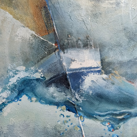 Godspeed original painting by Daiva Rožukienė. Marine Art