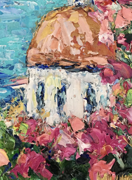 Positano original painting by Vilma Gataveckienė. Lithuanian Landscape Paintings