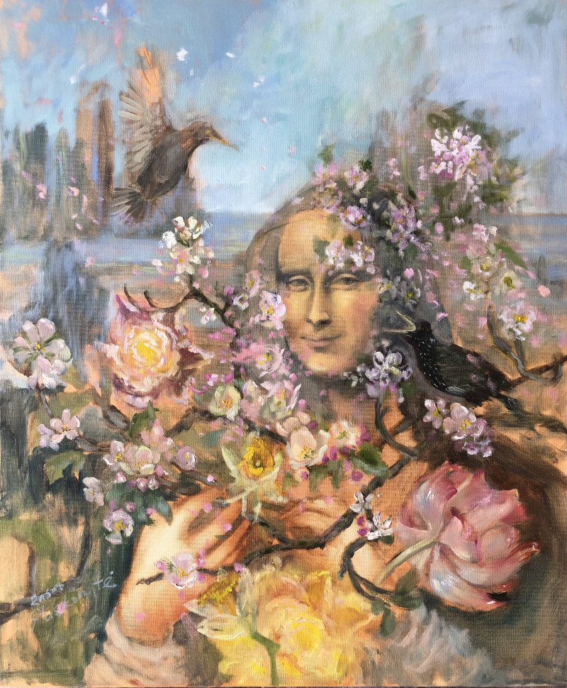 A Pleasant Spring Dispute original painting by Rasa Staskonytė. Paintings With People