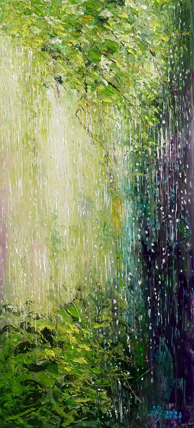 June Rain original painting by Nijolė Grigonytė Lozovska. Genres