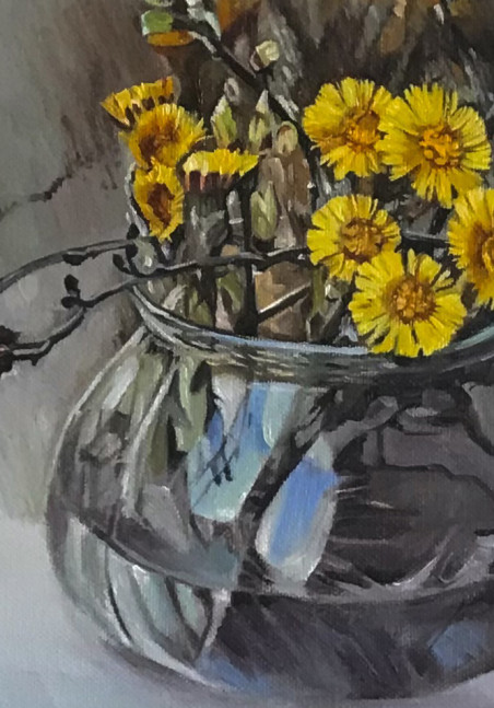 Yellow Spring original painting by Sigita Paulauskienė. Flowers