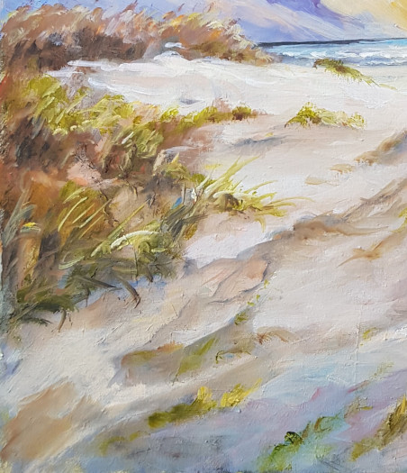 In the Dunes original painting by Voldemaras Valius. Lithuanian Landscape Paintings