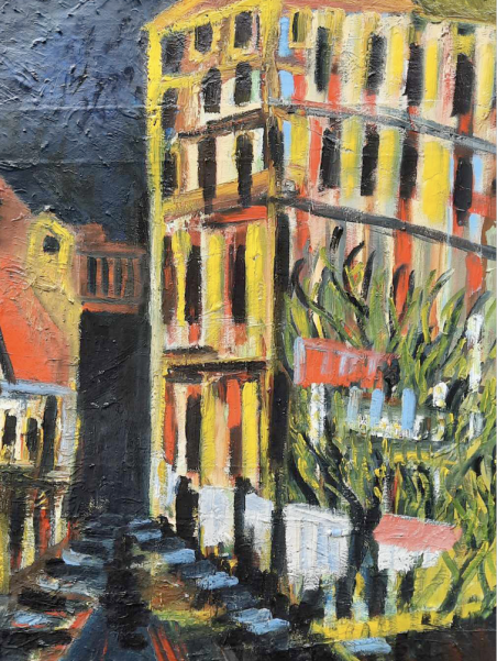 The Colors of the Old Town III original painting by Gitas Markutis. Urbanistic - Cityscape