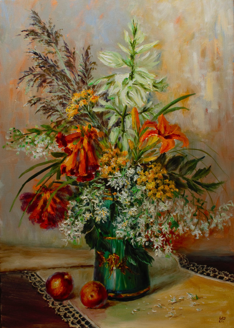 Bouquet original painting by Irma Pažimeckienė. Still-Life