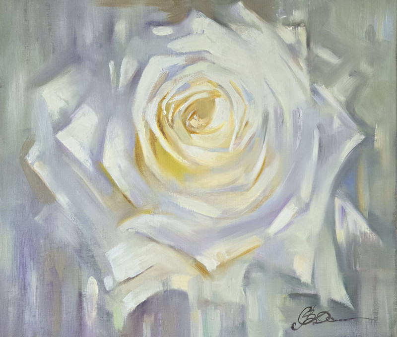 Rose original painting by Svetlana Ovinova. Flowers