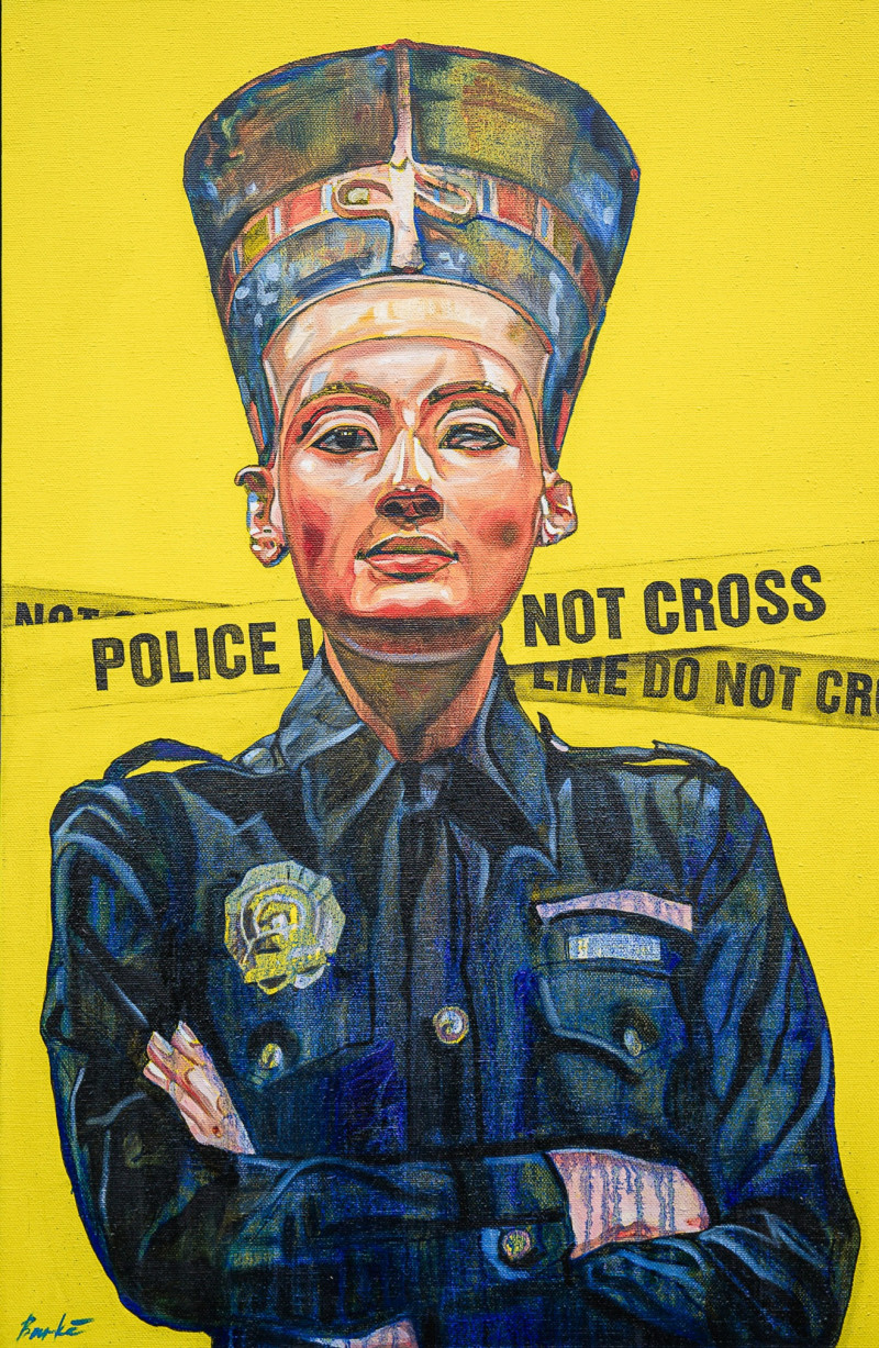 Policeman 002 original painting by Ansis Burkė. Contemporary Art