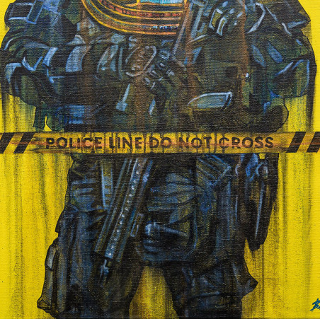 Policeman 003 original painting by Ansis Burkė. Contemporary Art