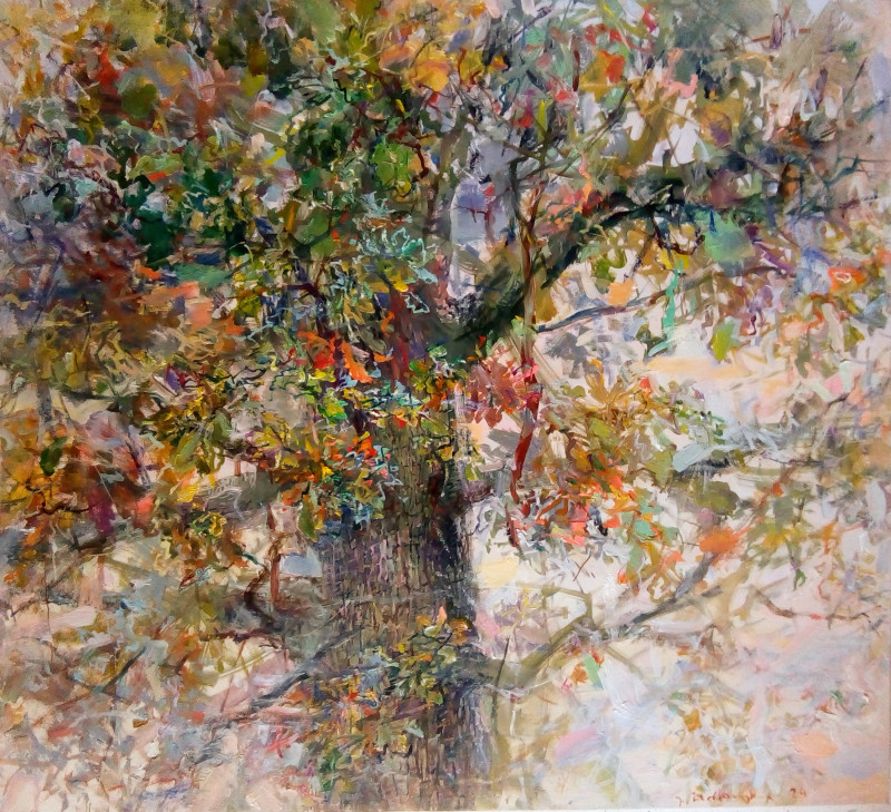 Oak original painting by Jonas Šidlauskas. Calm paintings