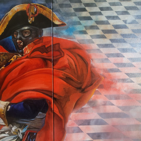 The Phantom from Paris original painting by Ansis Burkė. Contemporary Art