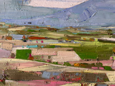 Landscape original painting by Arvydas Kašauskas. Picked landscapes