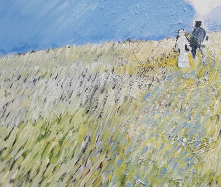 In the Fields Before the Storm original painting by Gitas Markutis. Lithuanian Landscape Paintings