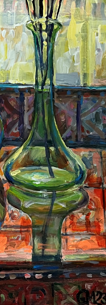 Glassware original painting by Giedrė Miniūtė. Still-Life