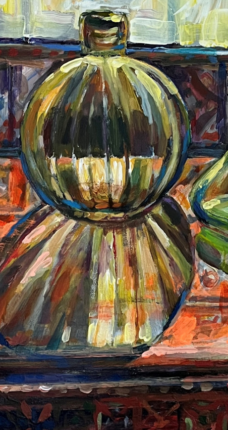 Glassware original painting by Giedrė Miniūtė. Still-Life