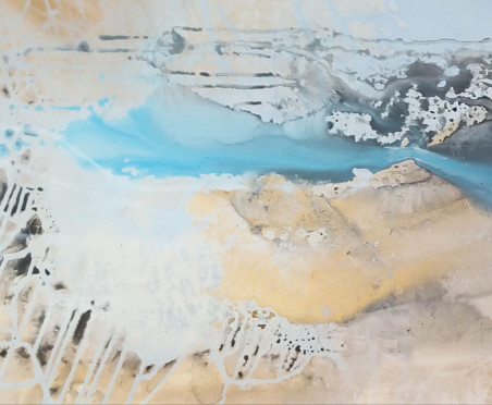 SAND AND WATER original painting by Dalia Kirkutienė. Abstract Paintings