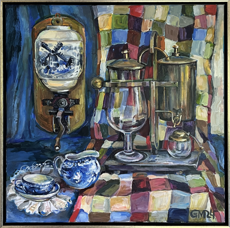 Coffee Machine original painting by Giedrė Miniūtė. Still-Life