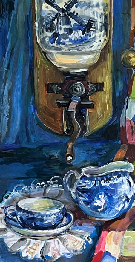 Coffee Machine original painting by Giedrė Miniūtė. Still-Life