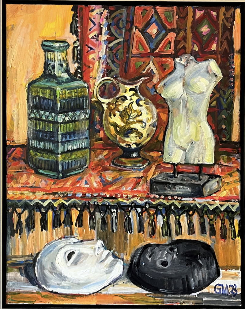 Still-life With Masks original painting by Giedrė Miniūtė. Still-Life