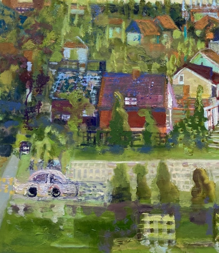 Palanga original painting by Gražina Vitartaitė. Urbanistic - Cityscape