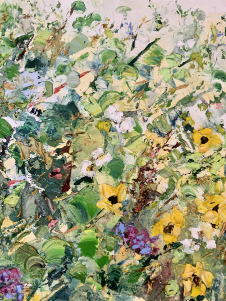 Summer Meadow original painting by Vilma Gataveckienė. Flowers